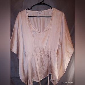 Forever 21 wide sleeve silk blouse